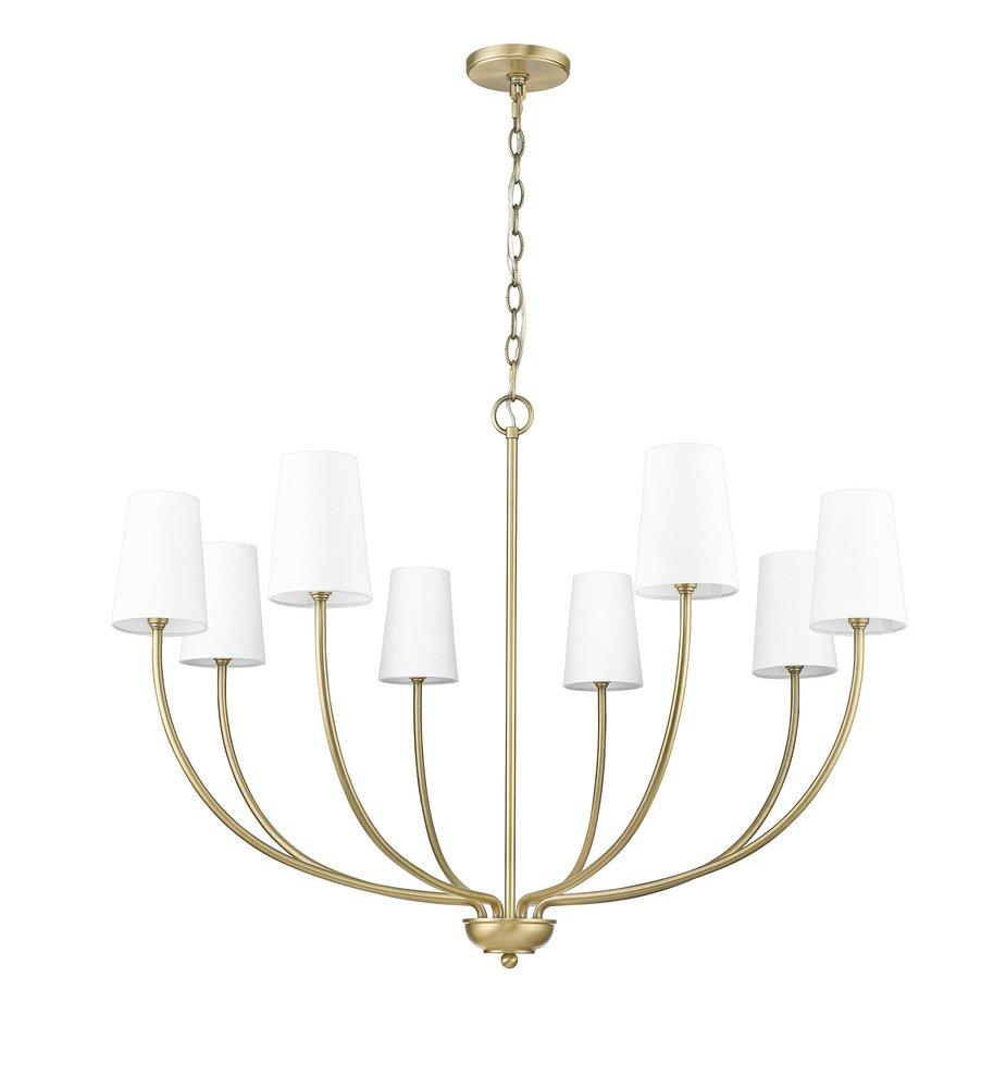 Millennium Lighting Vintage Brass 8-Light Chandelier Ceiling Light 