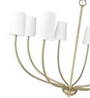 Millennium Lighting Vintage Brass 8-Light Chandelier Ceiling Light 