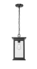 1-Light Outdoor Hanging Lantern Powder Coated Black 