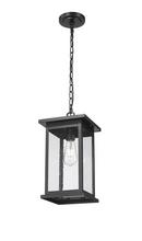 1-Light Outdoor Hanging Lantern Powder Coated Black 