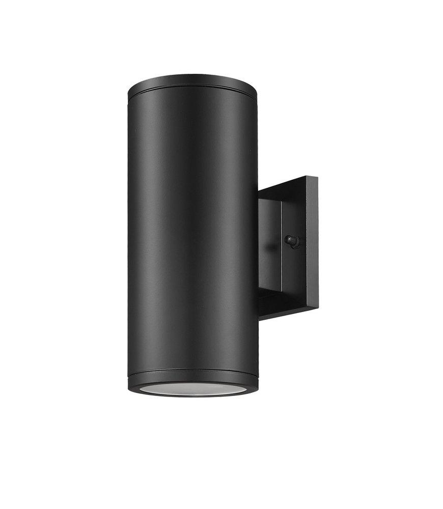 1-Light Outdoor Wall Sconce in Powder Coated Black 