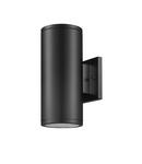 1-Light Outdoor Wall Sconce in Powder Coated Black 