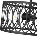 1-Light Semi-Flush Mount Ceiling Light in Matte Black 