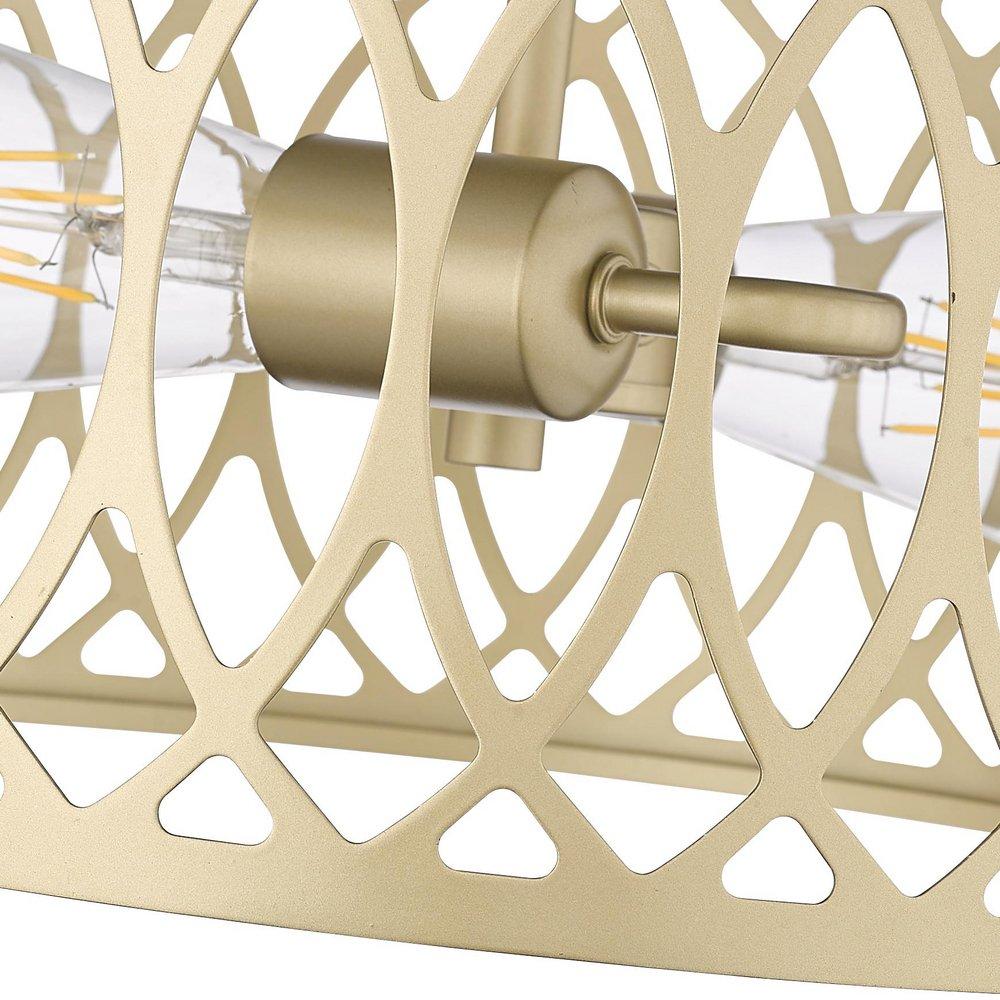 1-Light Semi-Flush Mount Ceiling Light in Painted Modern Gold 