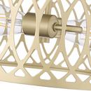 1-Light Semi-Flush Mount Ceiling Light in Painted Modern Gold 