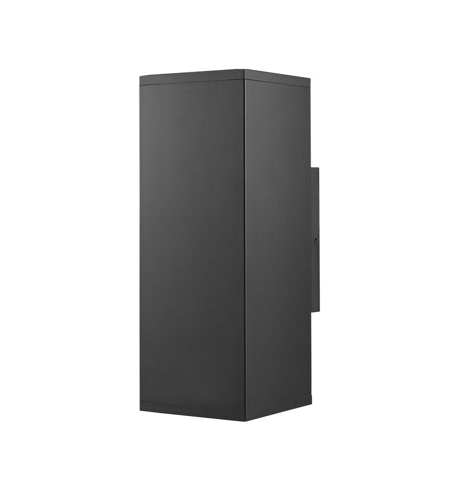 2-Light Outdoor Wall Sconce in Powder Coated Black 