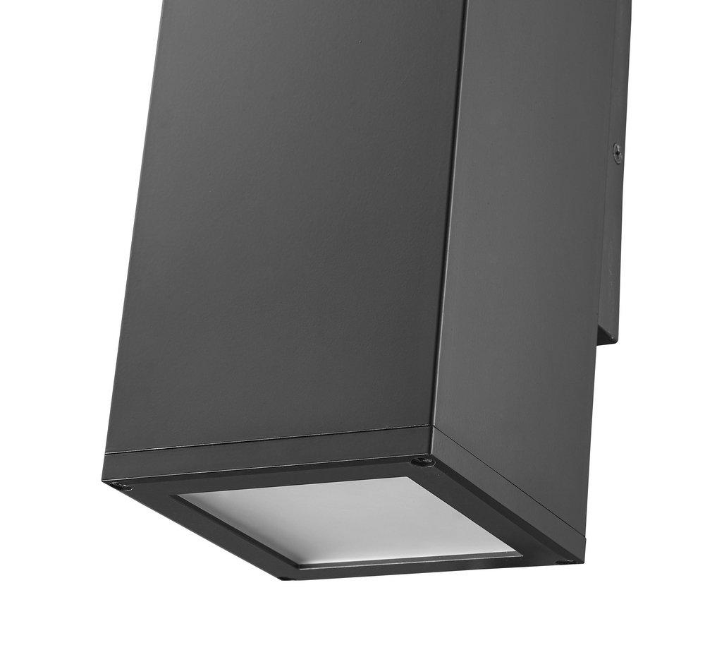 2-Light Outdoor Wall Sconce in Powder Coated Black 