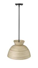 1-Light Pendant Light in Matte Black 