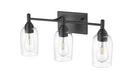 3-Light Vanity Fixture in Matte Black 