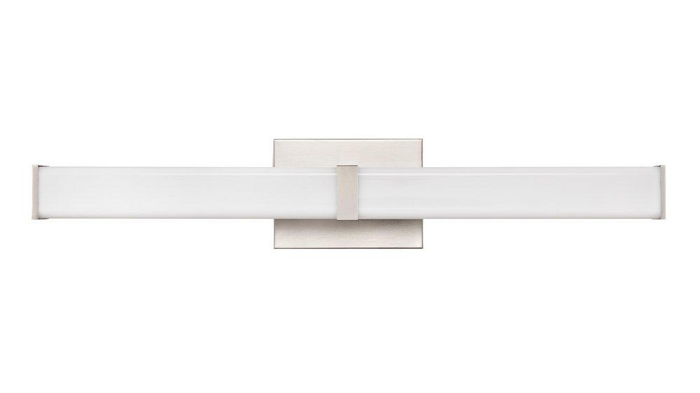 Bathroom Vanity Fixture with LED Light Bar in Brushed Nickel 