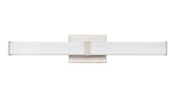 Bathroom Vanity Fixture with LED Light Bar in Brushed Nickel