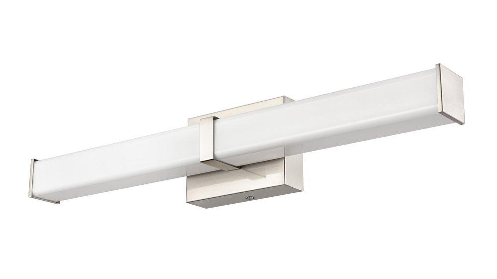 Bathroom Vanity Fixture with LED Light Bar in Brushed Nickel 