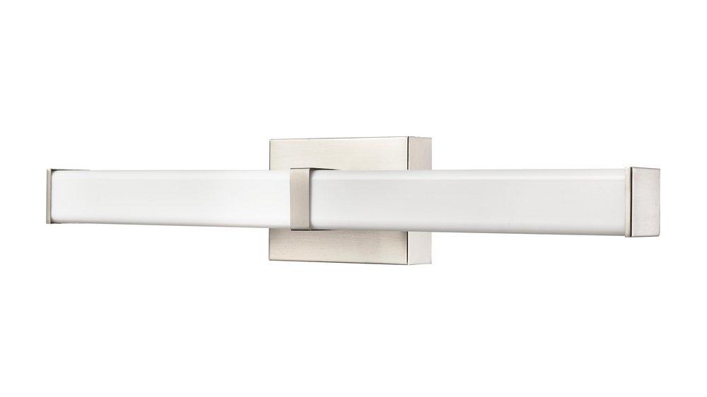 Bathroom Vanity Fixture with LED Light Bar in Brushed Nickel 