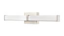 Bathroom Vanity Fixture with LED Light Bar in Brushed Nickel 