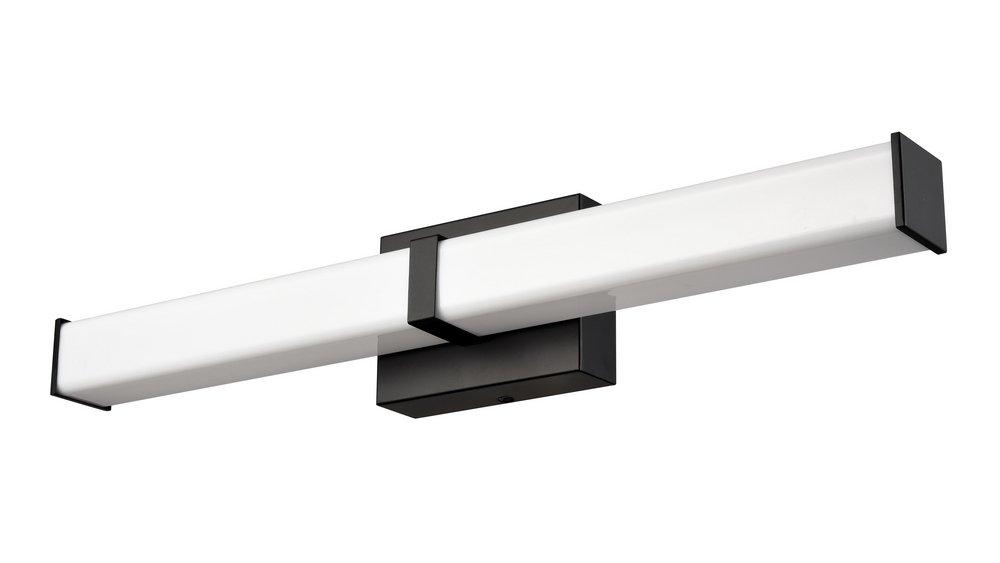 Bathroom Vanity Fixture with LED Light Bar in Matte Black 