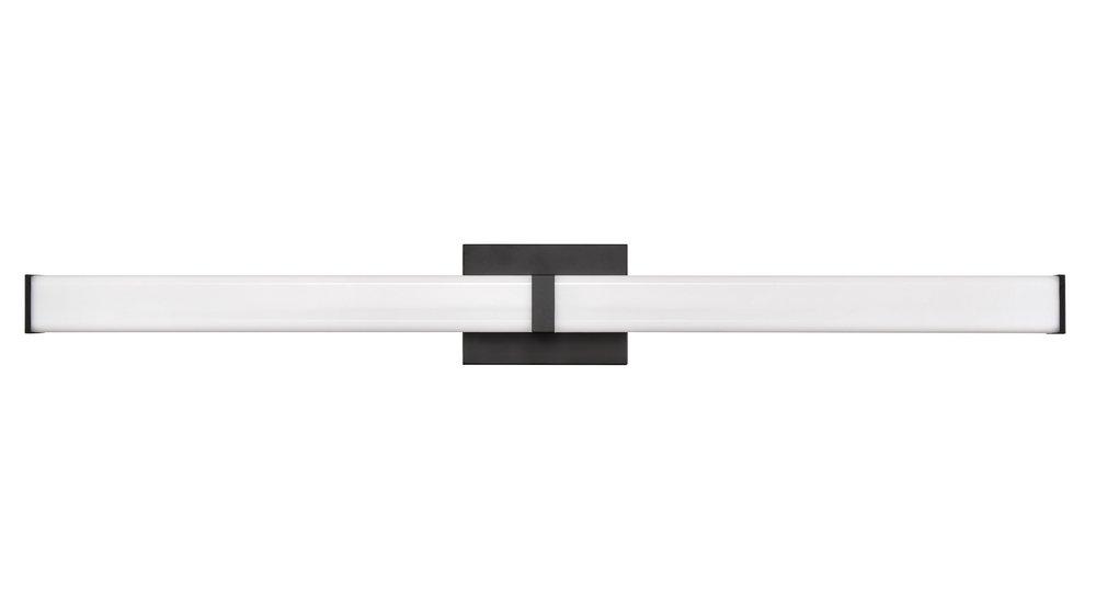 Bathroom Vanity Fixture with LED Light Bar in Matte Black 