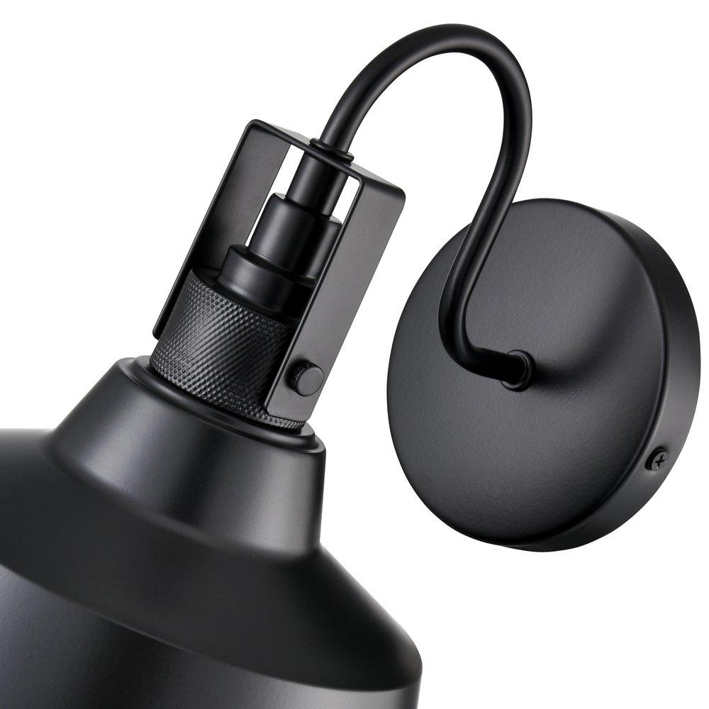 1-Light Outdoor Wall Sconce in Powder Coated Black 