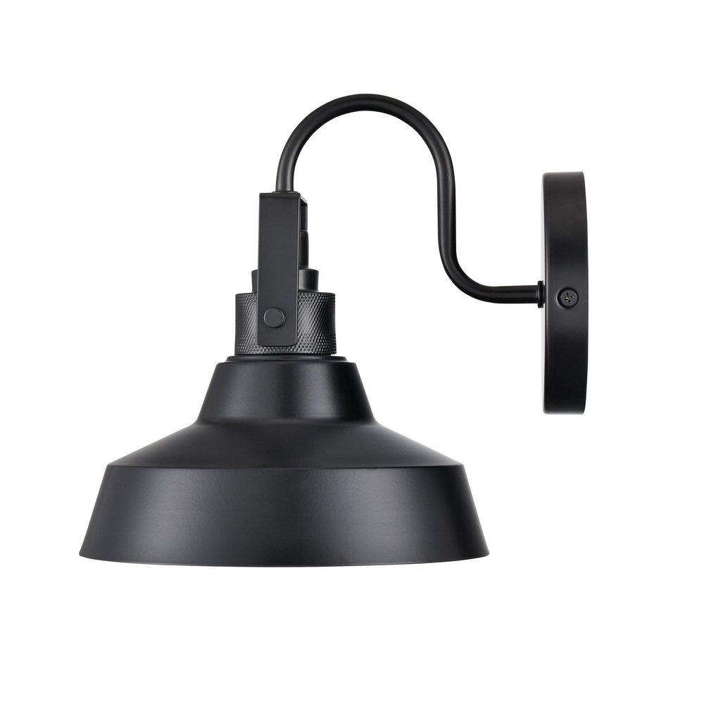 1-Light Outdoor Wall Sconce in Powder Coated Black 