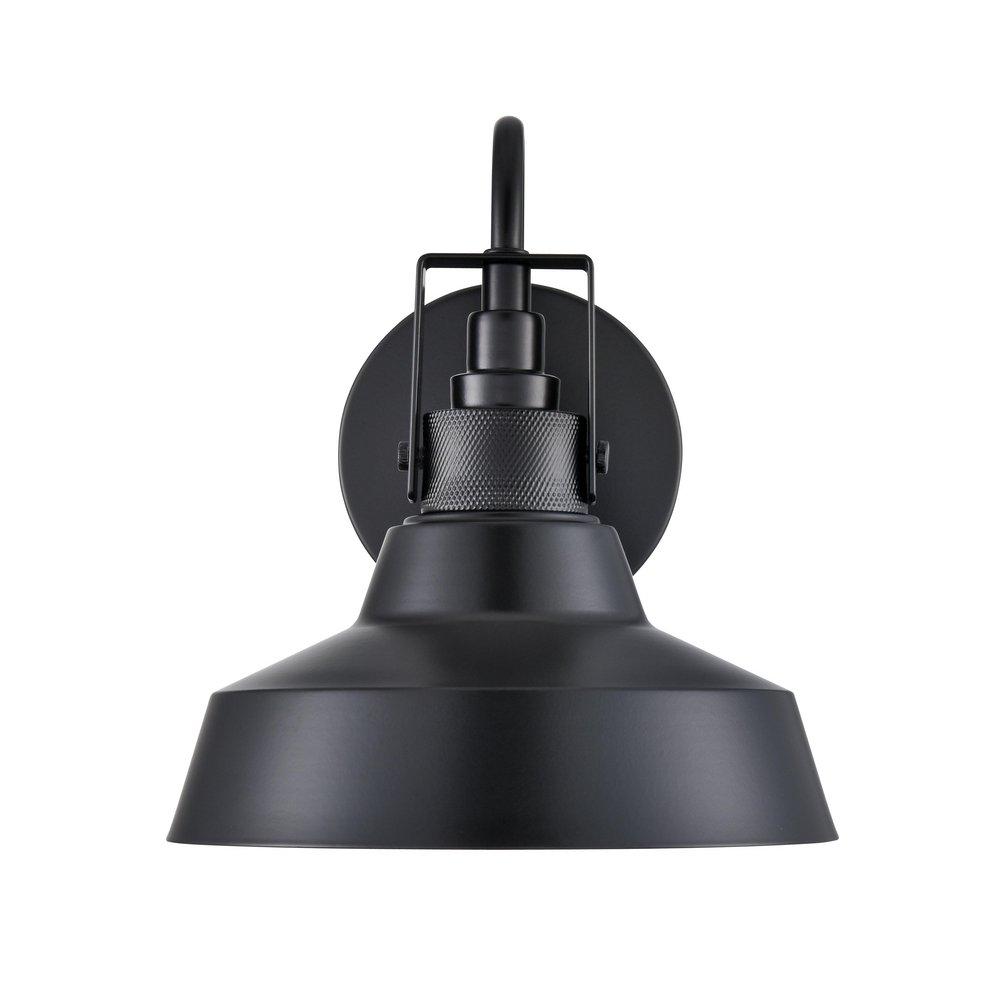 1-Light Outdoor Wall Sconce in Powder Coated Black 