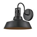 1-Light Outdoor Wall Sconce in Powder Coated Black 