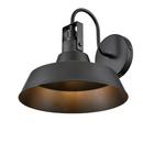 1-Light Outdoor Wall Sconce in Powder Coated Black 