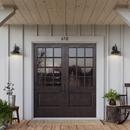 1-Light Outdoor Wall Sconce in Powder Coated Black 