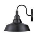 1-Light Outdoor Wall Sconce in Powder Coated Black 