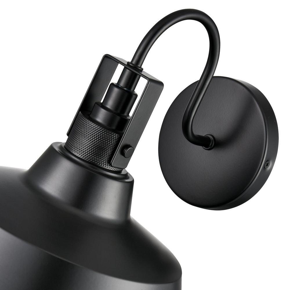 1-Light Outdoor Wall Sconce in Powder Coated Black 