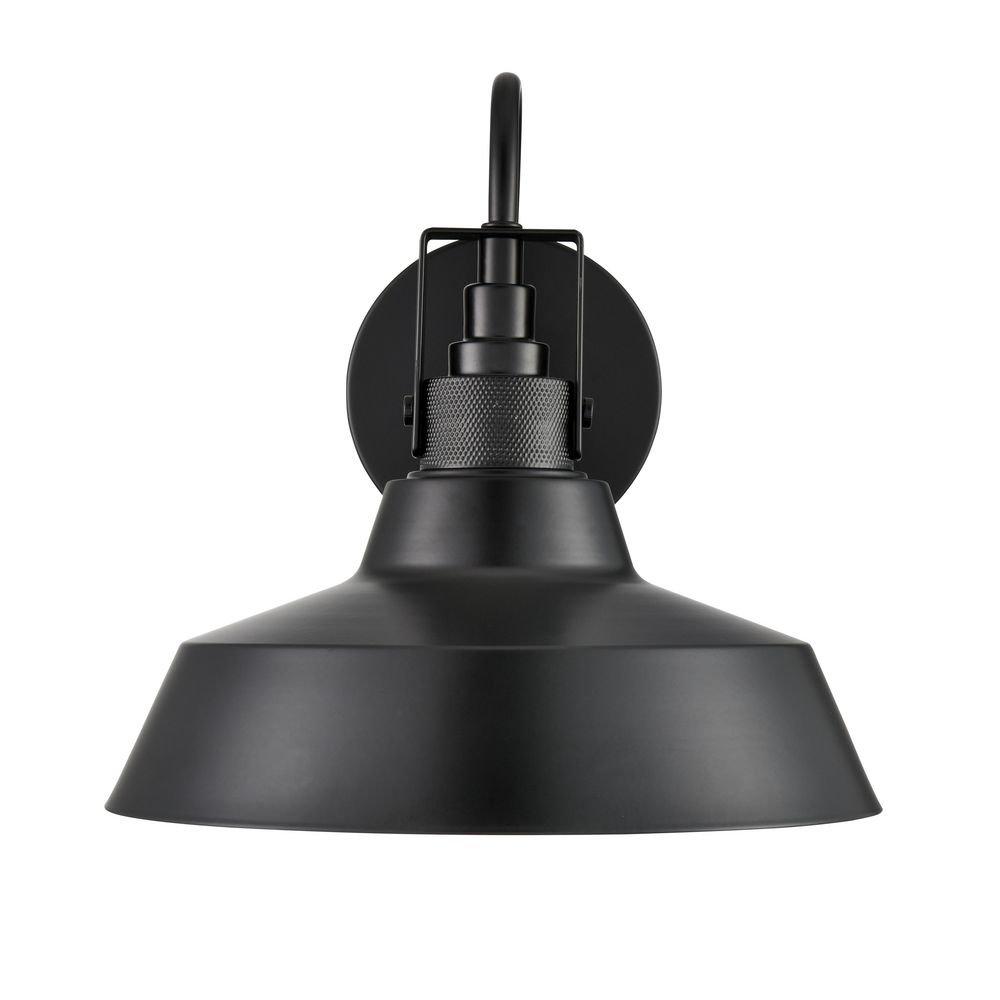 1-Light Outdoor Wall Sconce in Powder Coated Black 