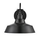 1-Light Outdoor Wall Sconce in Powder Coated Black 
