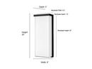 Outdoor LED Wall Sconce in Powder Coated Black 