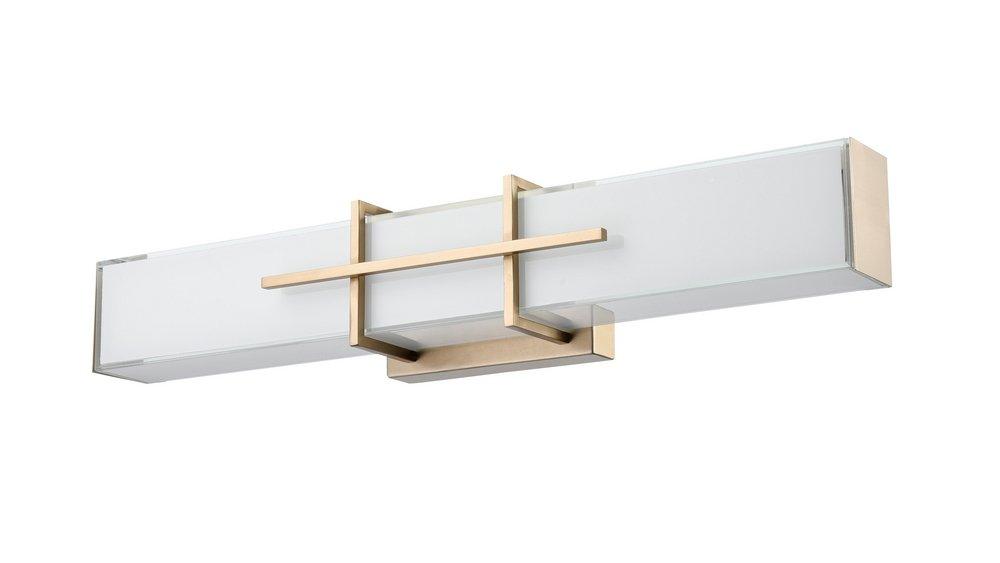 LED Vanity Fixture Light Selectable 3 CCT Integrated in Modern Gold 