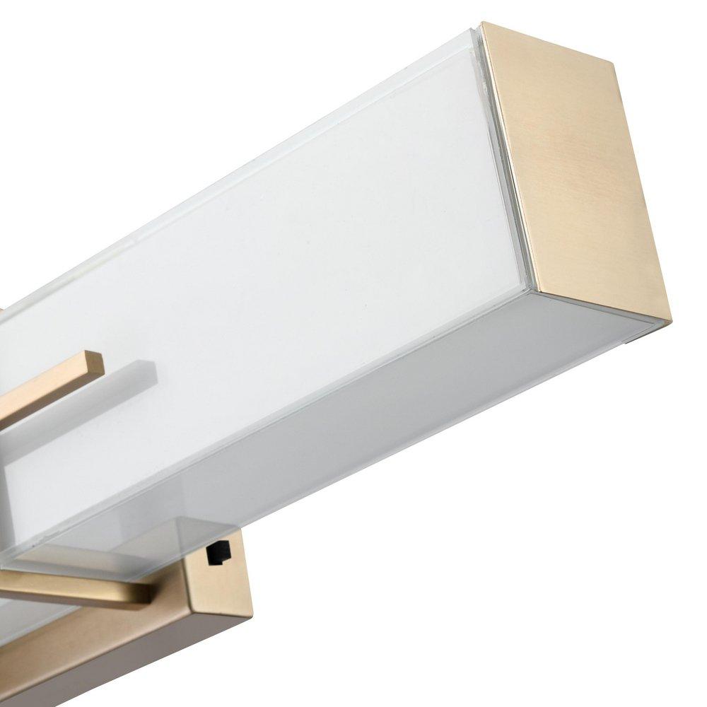 LED Vanity Fixture Light Selectable 3 CCT Integrated in Modern Gold 