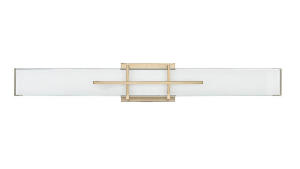 LED Vanity Fixture Light Selectable 3 CCT Integrated in Modern Gold 