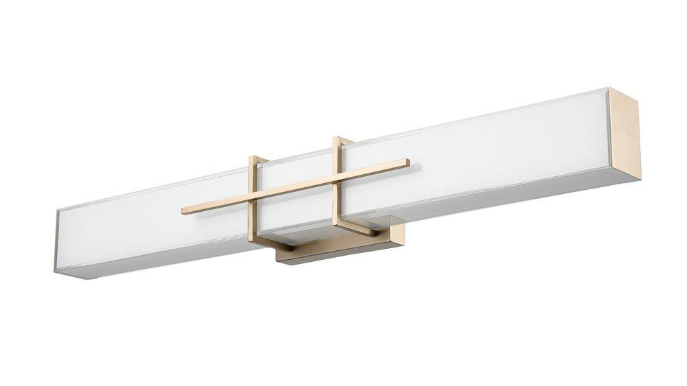 LED Vanity Fixture Light Selectable 3 CCT Integrated in Modern Gold 