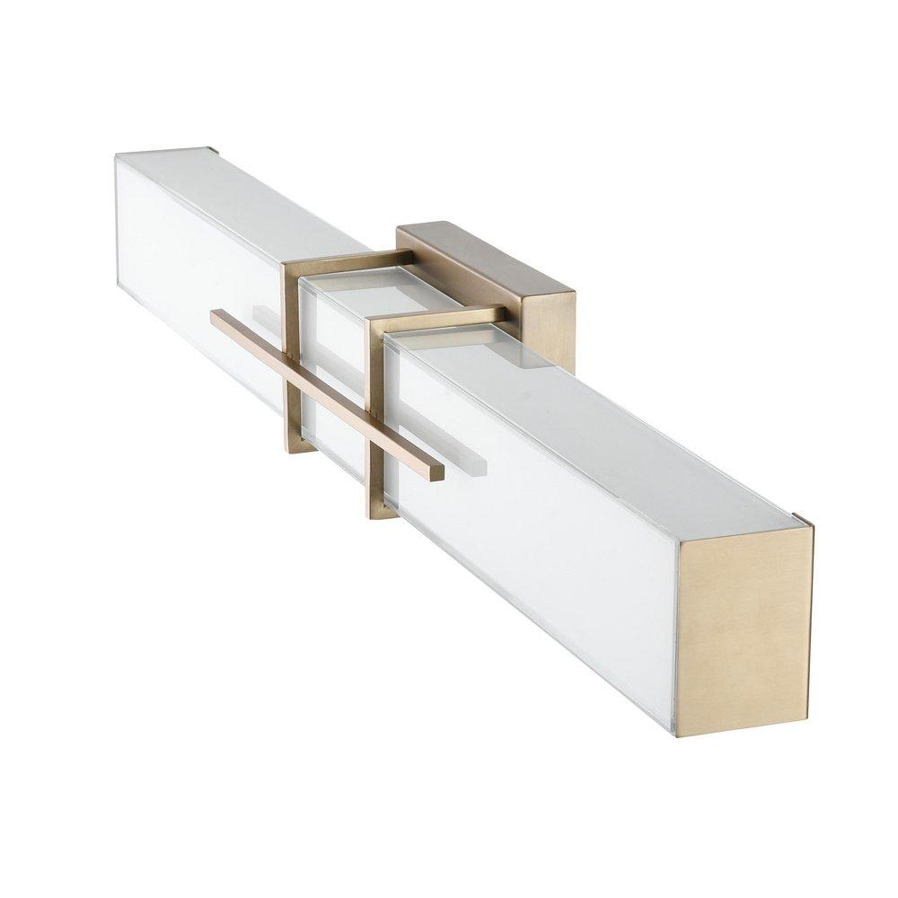LED Vanity Fixture Light Selectable 3 CCT Integrated in Modern Gold 