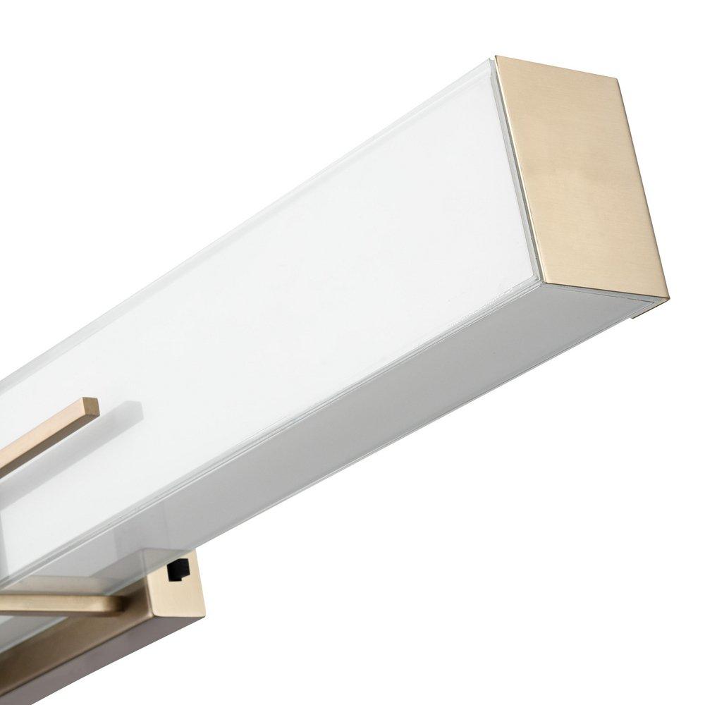LED Vanity Fixture Light Selectable 3 CCT Integrated in Modern Gold 