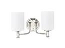 2-Light Vanity Fixture in Polished Nickel 