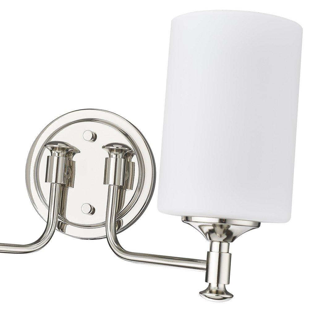 2-Light Vanity Fixture in Polished Nickel 