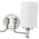 2-Light Vanity Fixture in Polished Nickel 