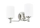 2-Light Vanity Fixture in Polished Nickel 