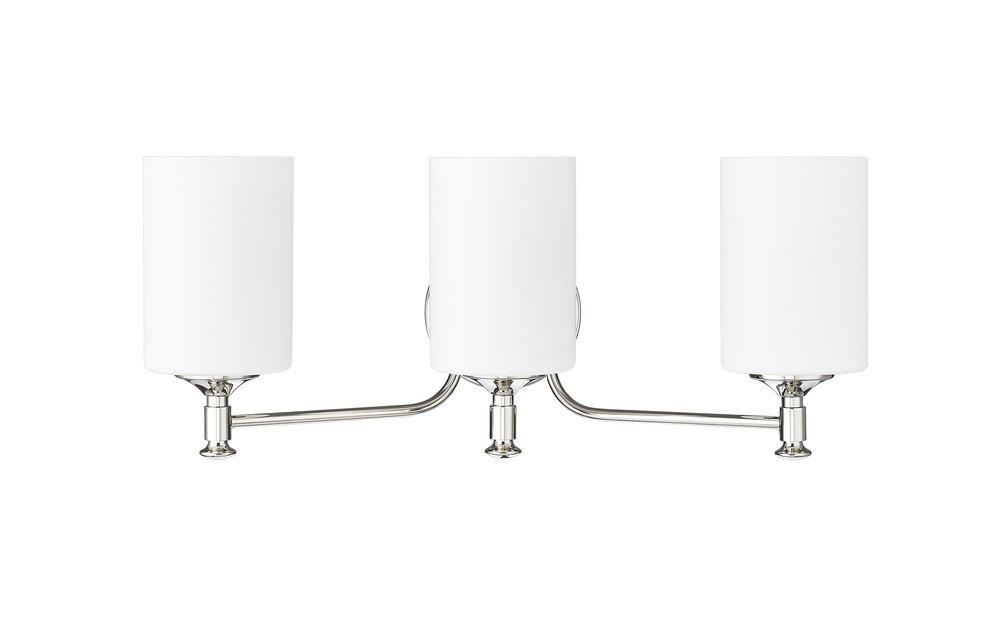 3-Light Vanity Fixture in Polished Nickel 