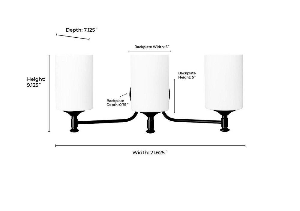 3-Light Vanity Fixture in Polished Nickel 