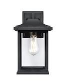 1-Light Outdoor Wall Sconce in Textured Black 
