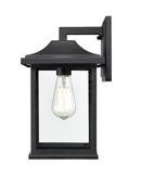 1-Light Outdoor Wall Sconce in Textured Black 