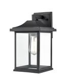 1-Light Outdoor Wall Sconce in Textured Black 