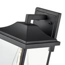 1-Light Outdoor Wall Sconce in Textured Black 