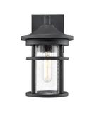 1-Light Outdoor Wall Sconce in Textured Black 