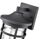 1-Light Outdoor Wall Sconce in Textured Black 