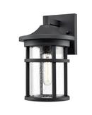 1-Light Outdoor Wall Sconce in Textured Black 